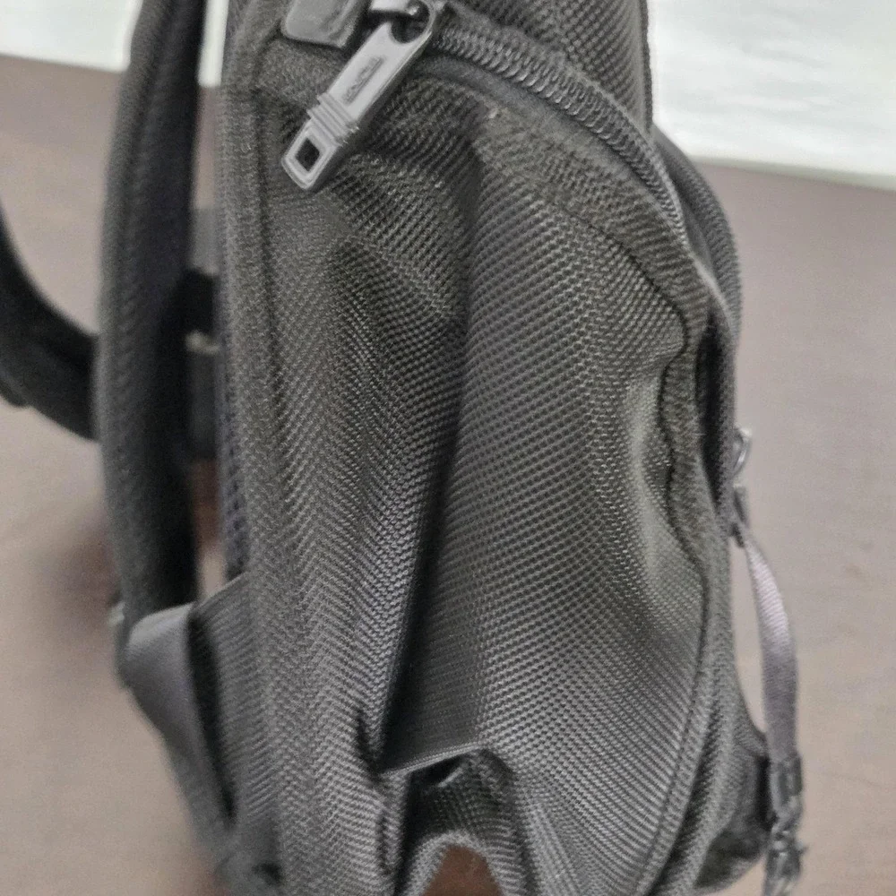 Tumi Backpack Black Alpha Business Compact Laptop Brief Pack Nylon Ballistic Bag